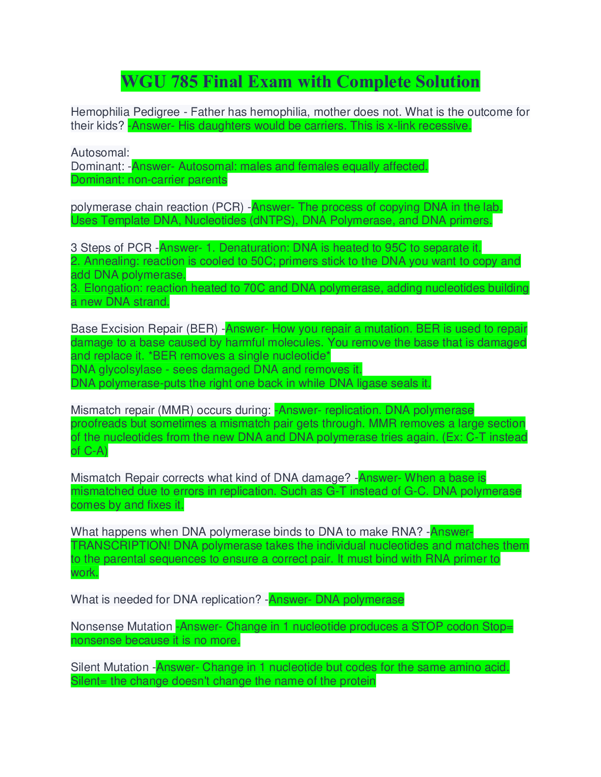 Preview image for WGU 785 Final Exam With Complete Solution